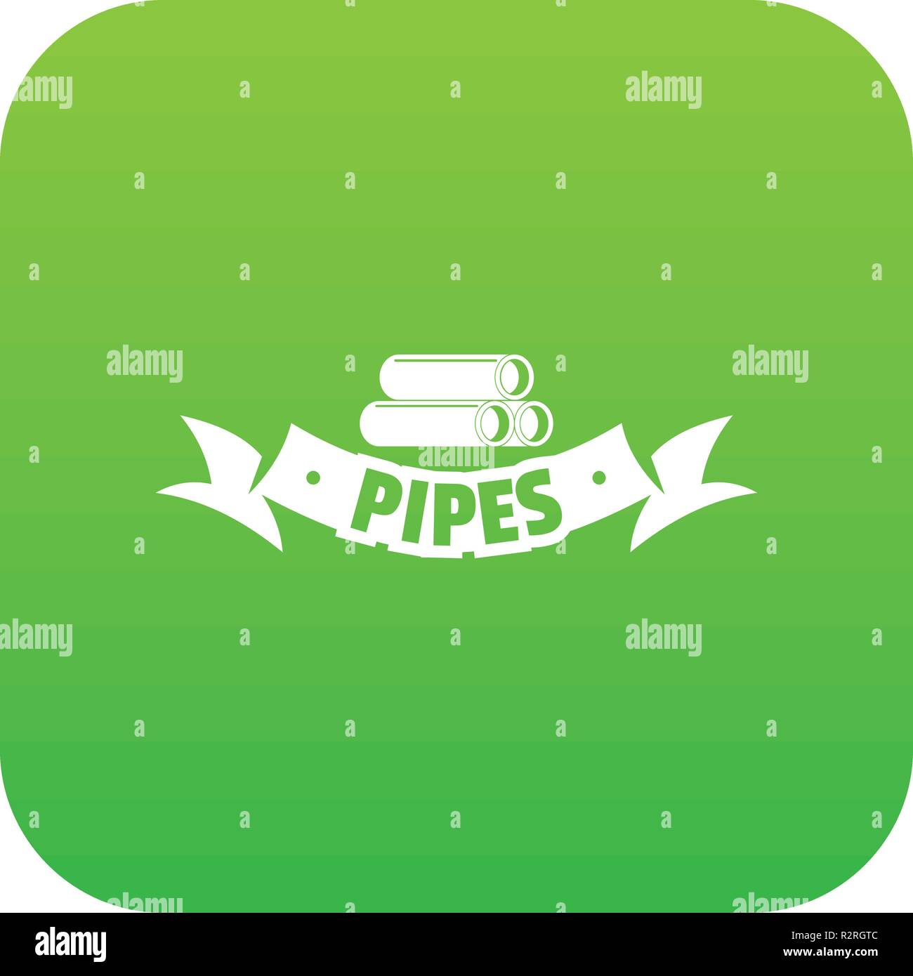 Pipe icon green vector Stock Vector Image & Art - Alamy