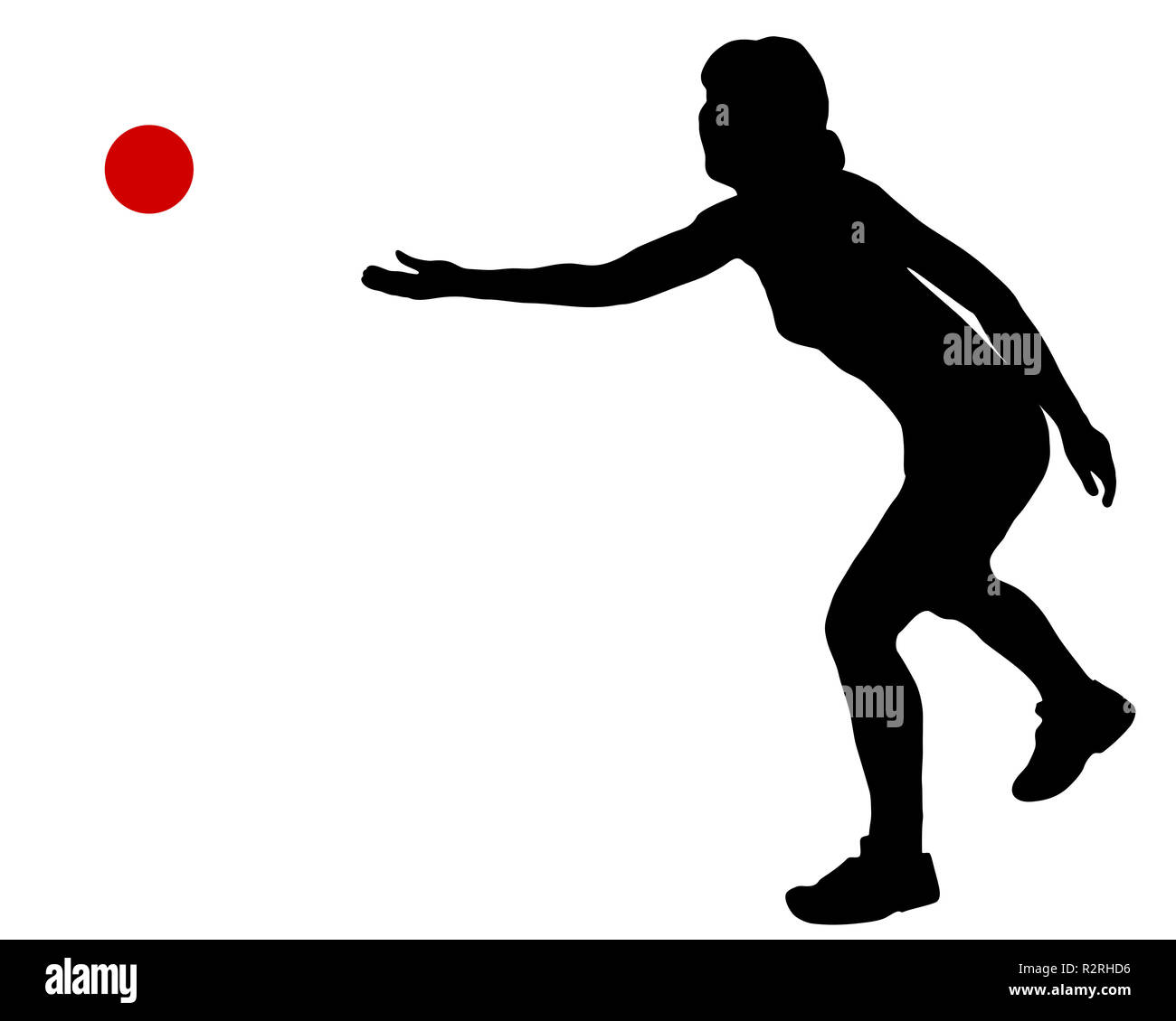 woman throwing ball Stock Photo Alamy