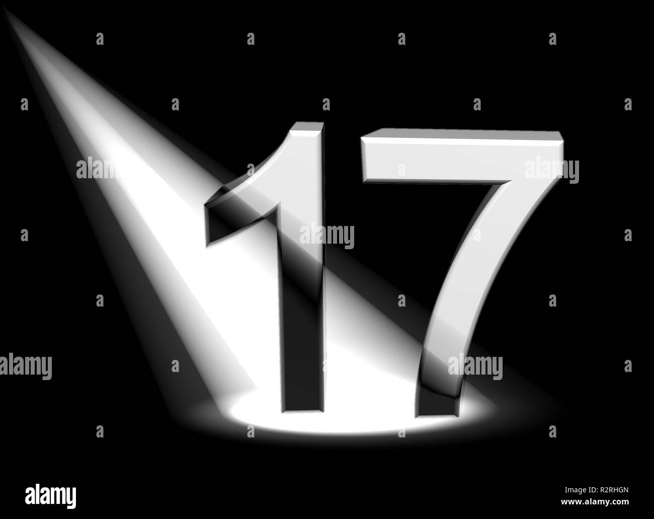 number in spotlight Stock Photo Alamy