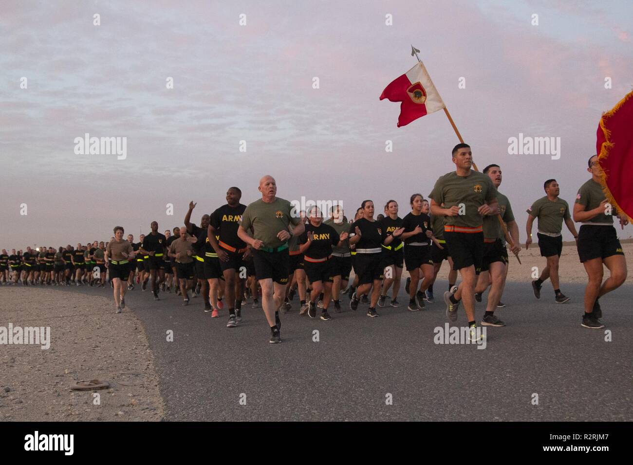 The 300th Sustainment Brigade conducted a brigade 5-kilometer run Stock ...