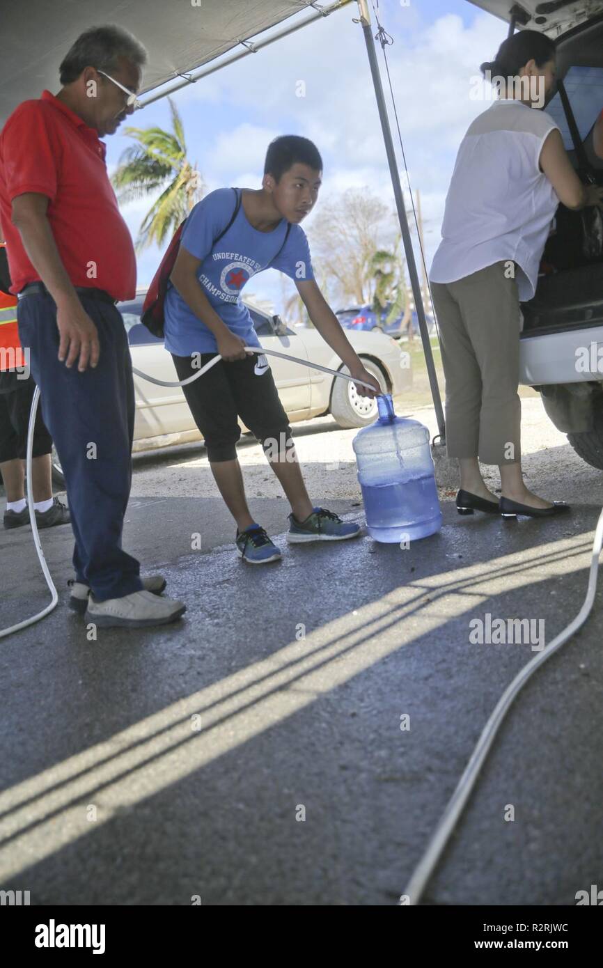 saipan citizens receive drinking water from a reverse rowpu units