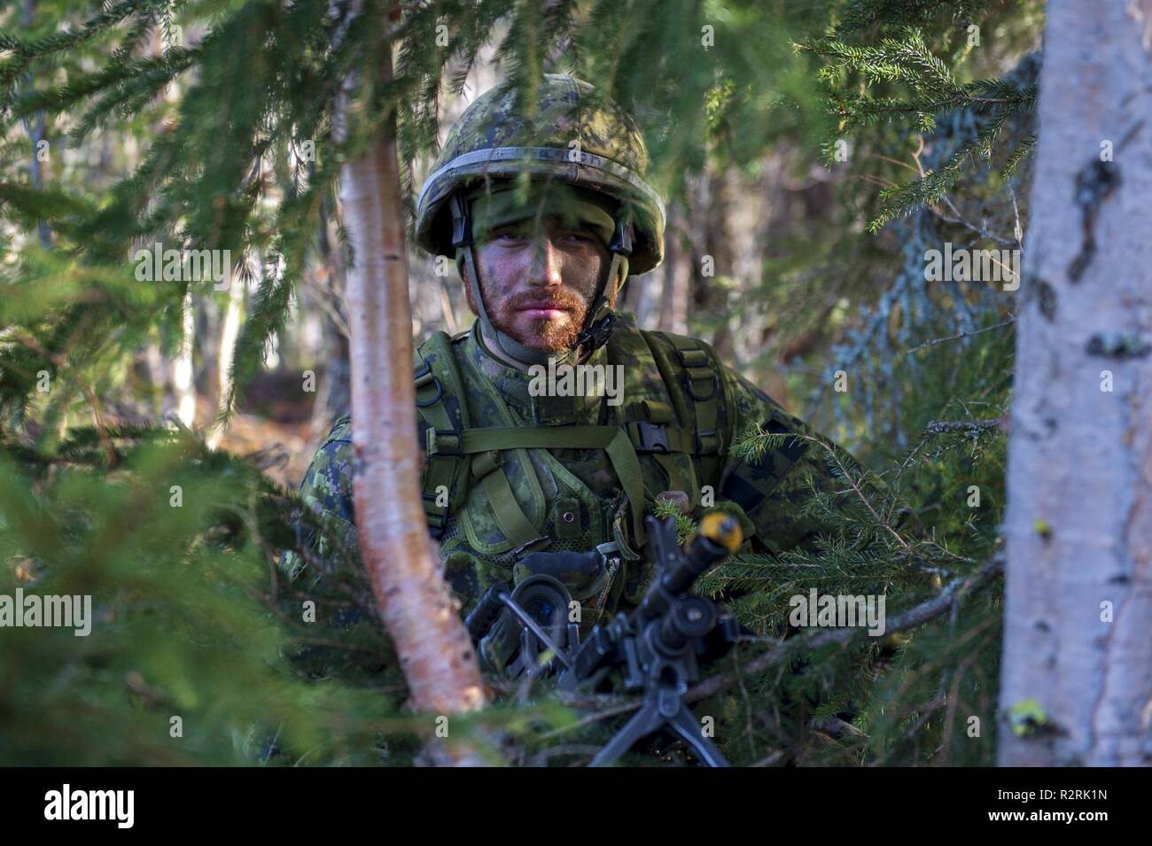 KIVKNE, Norway (Nov. 04, 2018) A SAPPER from 5 Combat Engineer Regiment ...