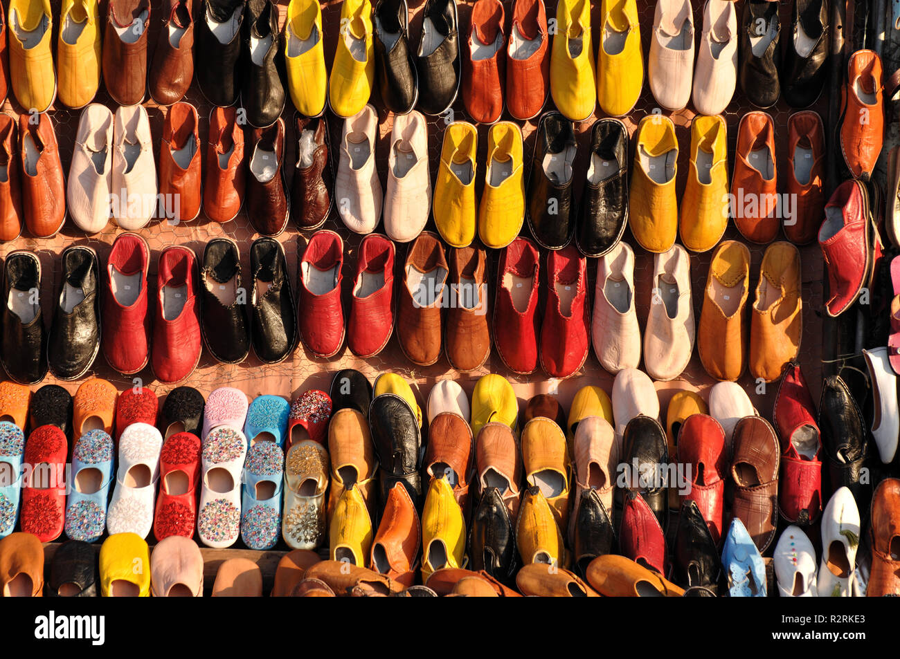 shoe sale in marrakech Stock Photo