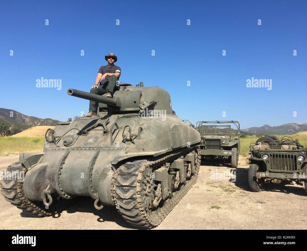 Used Military Vehicles >> Mike Dowling On Set On A Tank With Other Military Vehicles Used Military Vehicles >> Mike Dowling On Set On A Tank With Other Military Vehicles