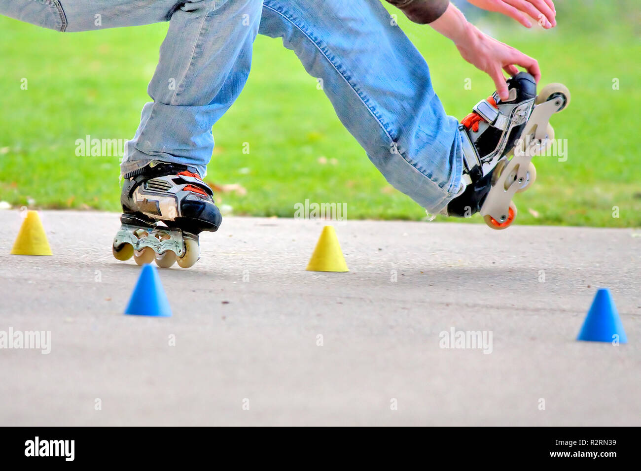 inline skaters Stock Photo Alamy