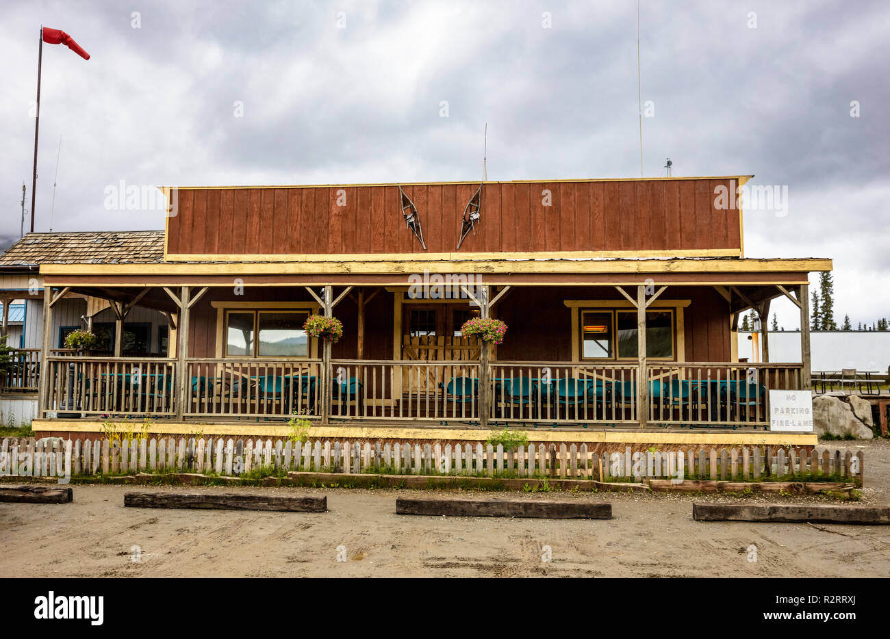 Coldfoot, Alaska Aug 18, 2018 A view of the Truck Stop at Coldfoot