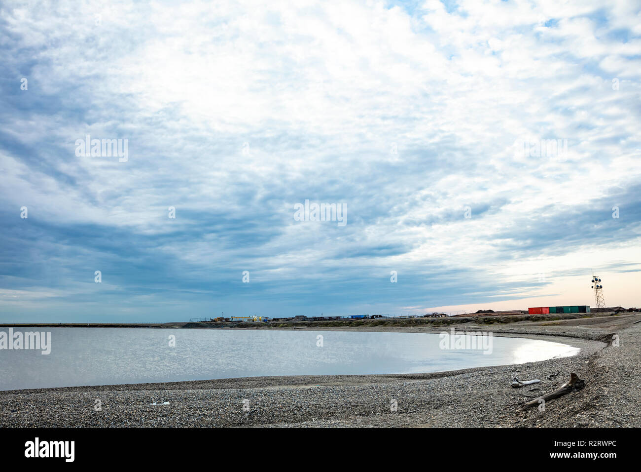 A view of the Arctic Ocean at Prudhoe Bay in Alaska, USA Stock Photo