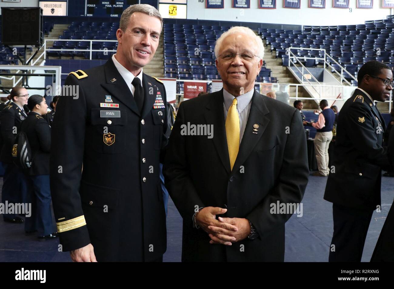 Brig. Gen. Robert K. Ryan, land component commander, District of Columbia National Guard, participate in the fifth annual Cadet Command Senior Leader Development Conference on Nov. 7th, 2018 at Howard University in Washington D.C. The conference was an opportunity for senior leaders to provide guidance and direction to cadets in the Reserve Officer Training Corp. Stock Photo