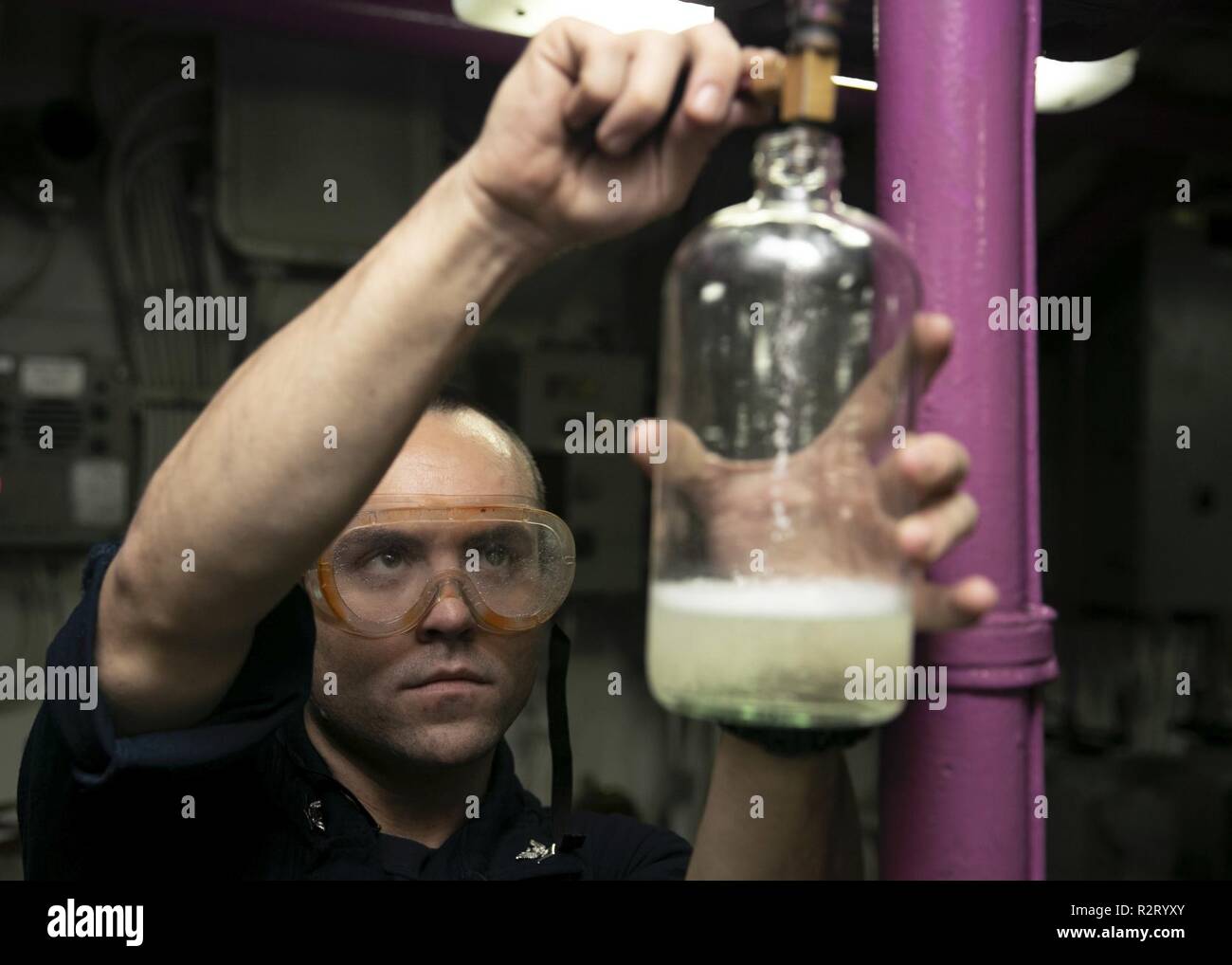 ATLANTIC OCEAN (Nov. 8, 2018) Aviation Boatswain's Mate (Fuel) 3rd