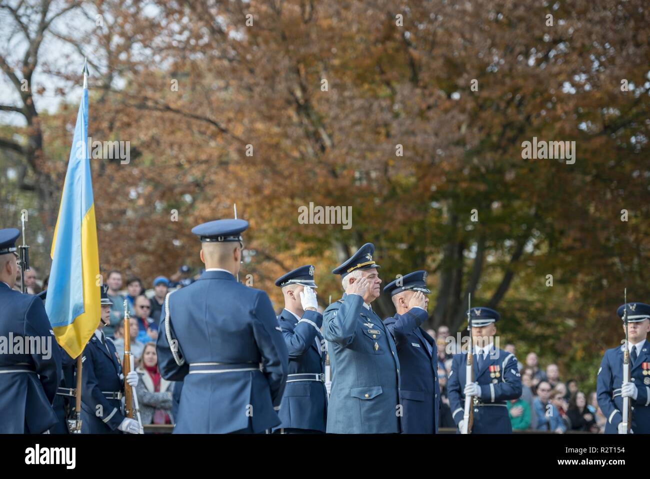 General-Colonel Sergii Drozdov, commander (center left), Ukrainian Air ...