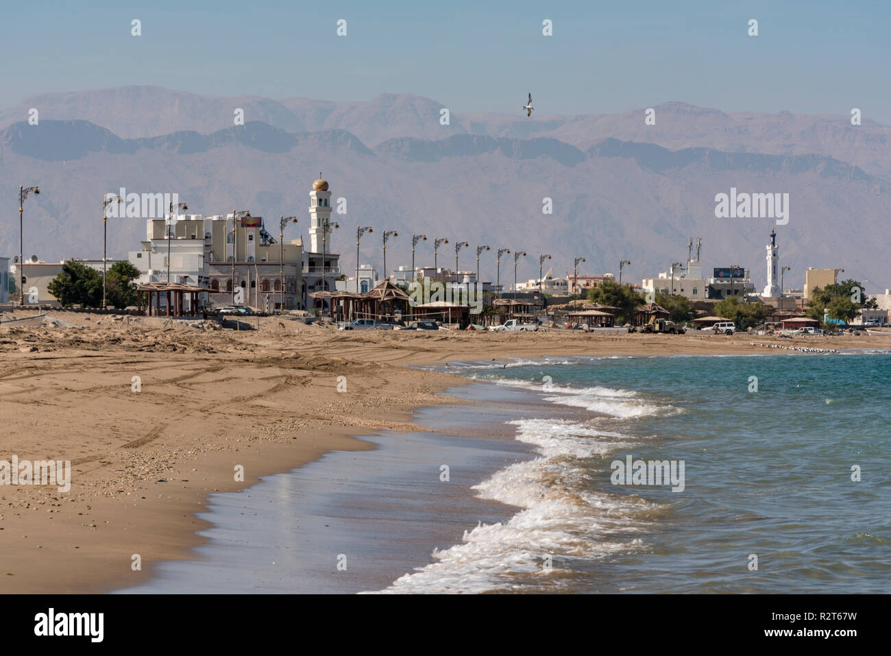 The beach in the district of Nimah, in Sur, Oman Stock Photo