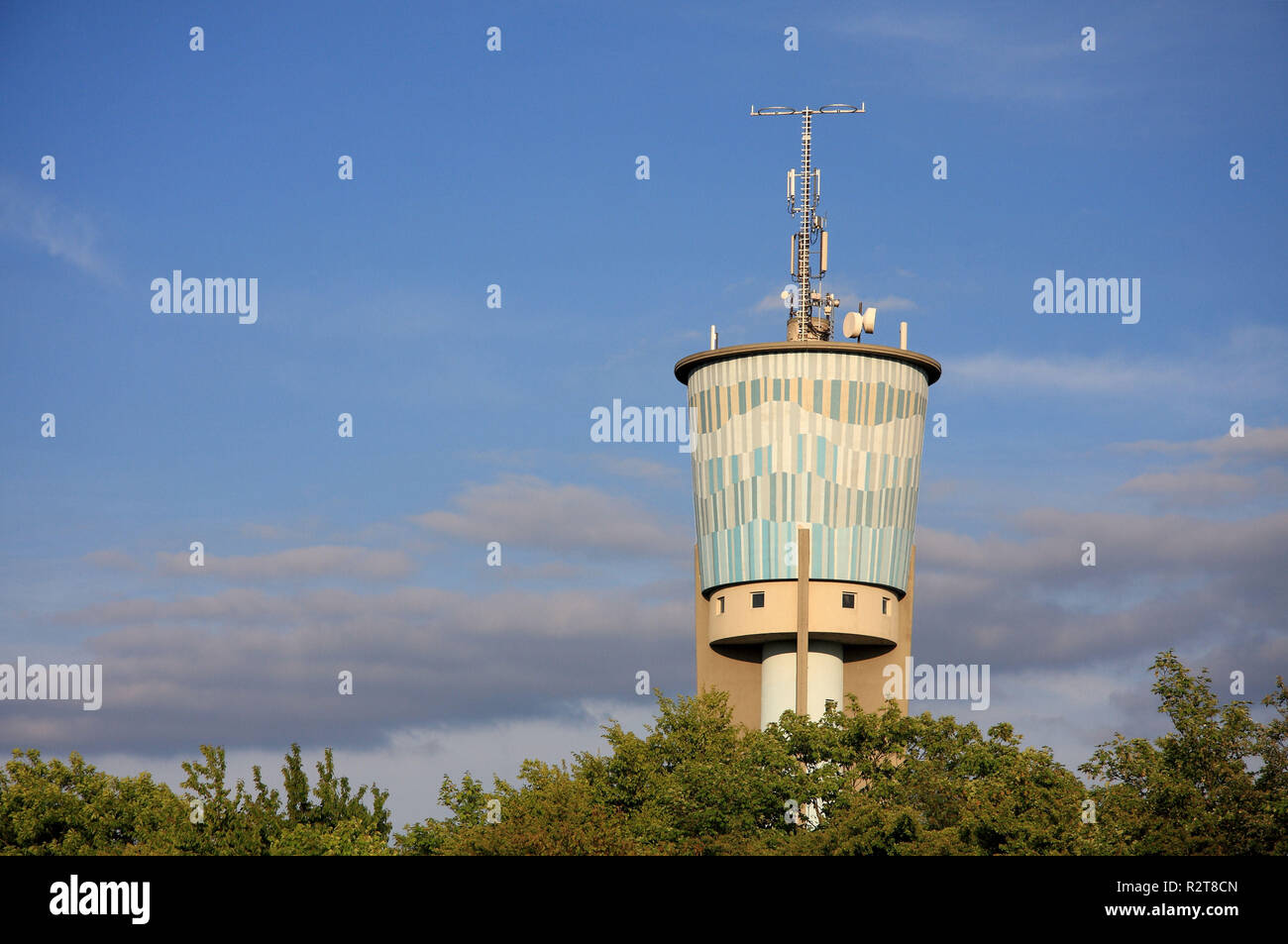 water tower at reception Stock Photo