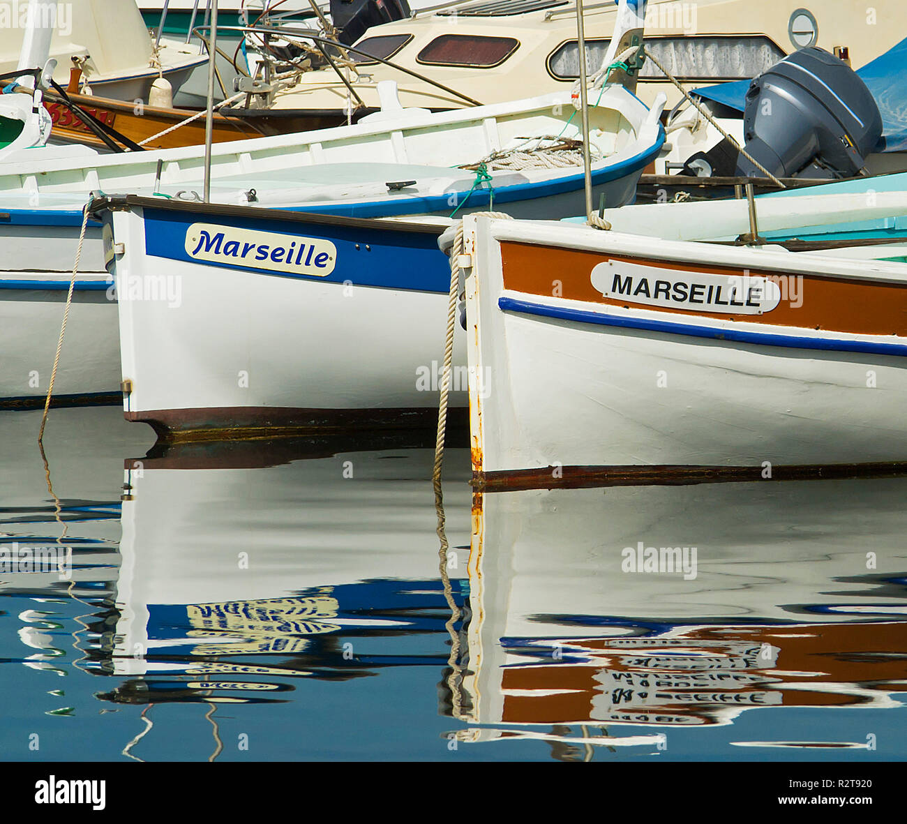 typical fishing boat in marseille in southern france Stock Photo