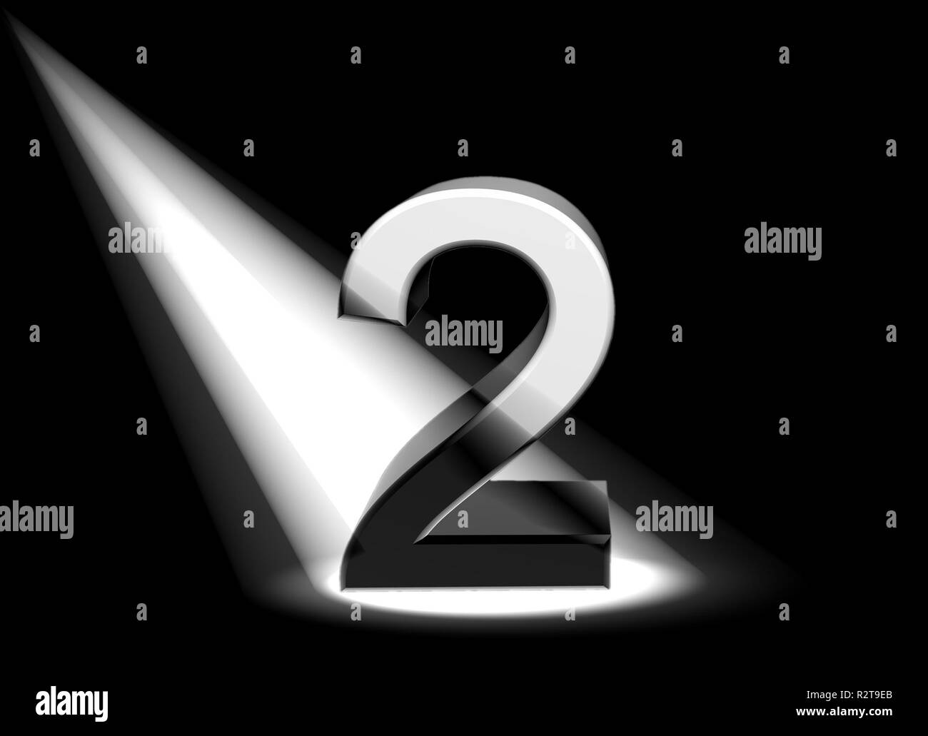 number in spotlight Stock Photo Alamy