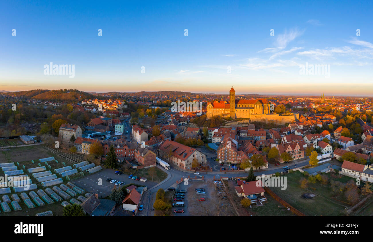Bilder aus Quedlinburg Harz Luftbildaufnahme Stock Photo