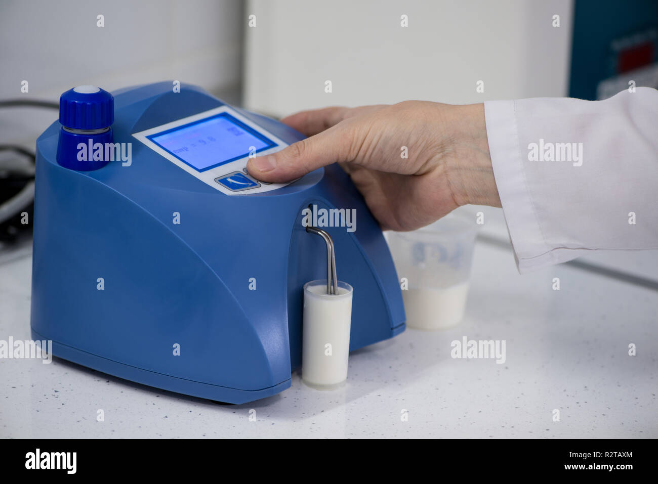 analysis and testing of dairy products on a modern device. test