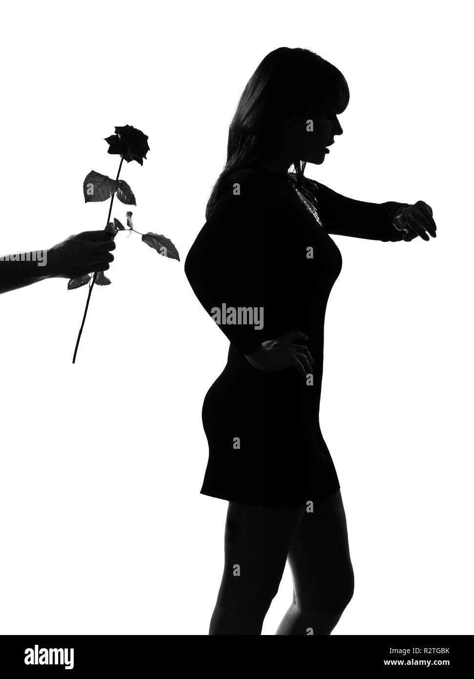 Full length isolation Black and White Stock Photos & Images - Alamy