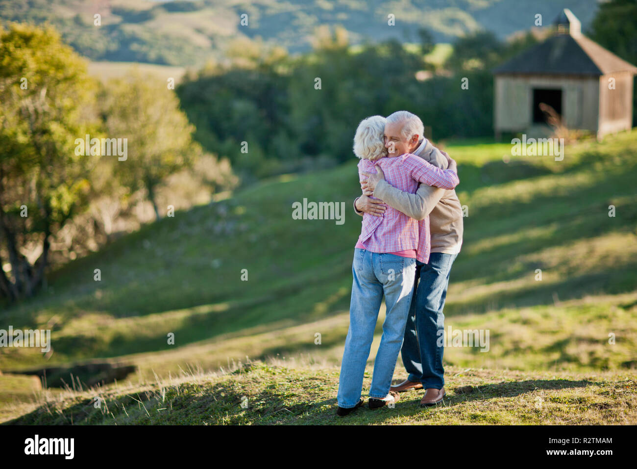 50s couple hug hi-res stock photography and images - Alamy