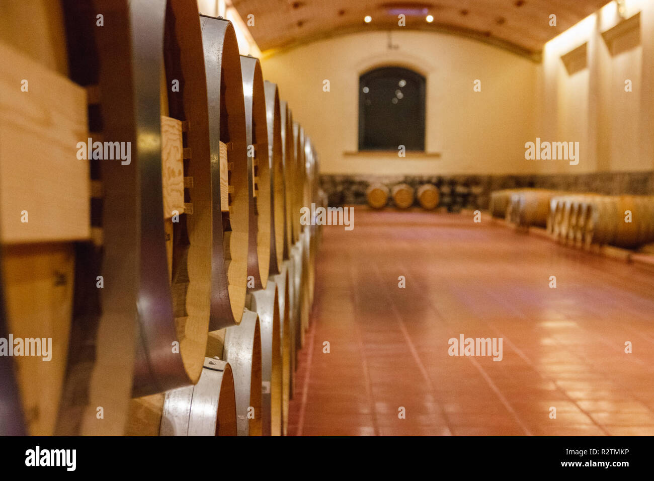 Old wooden barrels stacked hi-res stock photography and images - Alamy