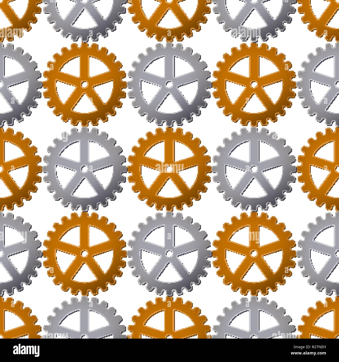 Seamless pattern background with gears. Vector illustration. Clockwork ...