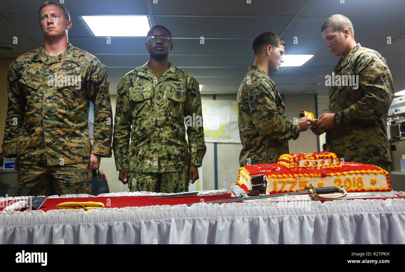 Caribbean Sea Nov 12 2018 Staff Sgt James Martin Center