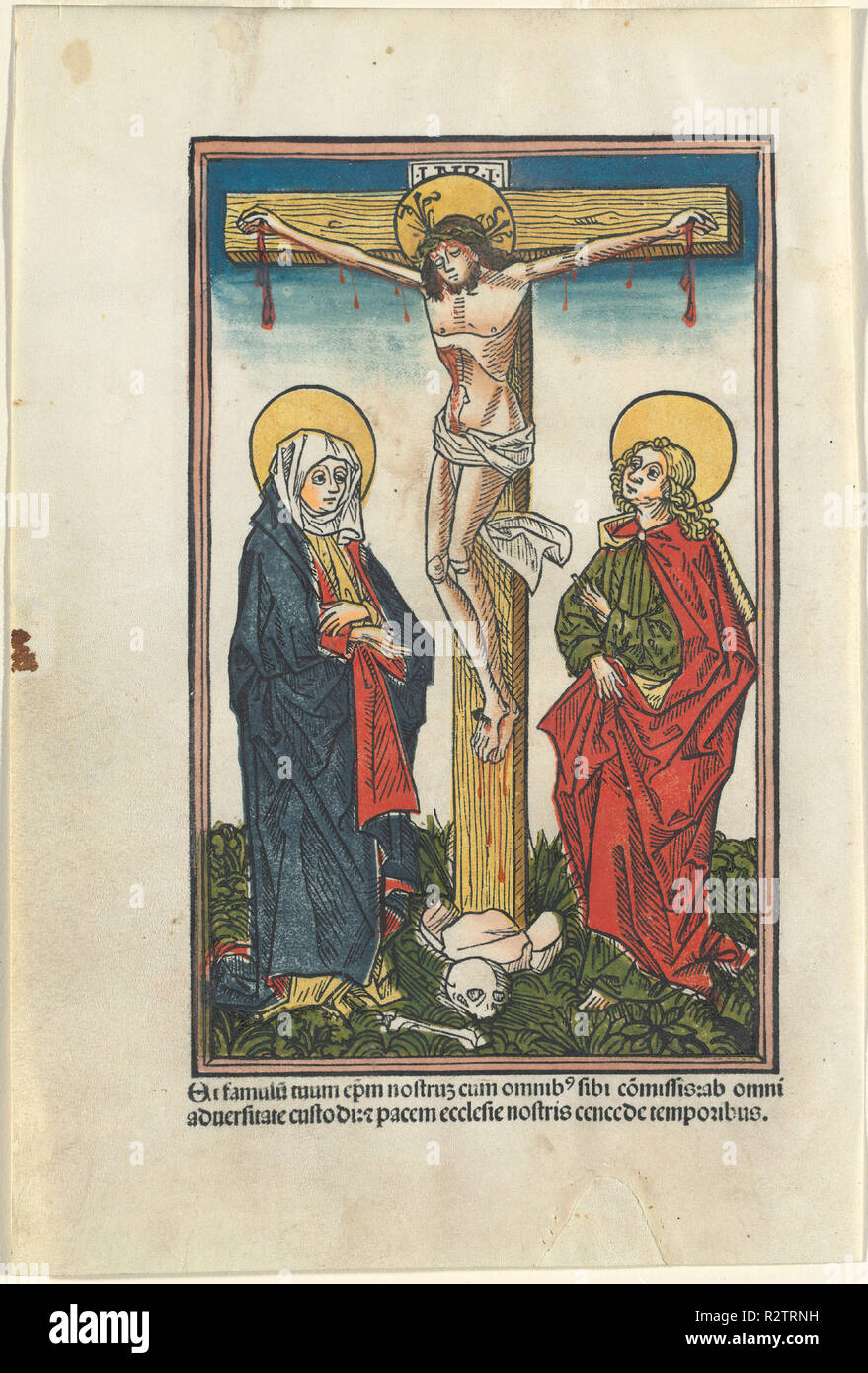 Christ on the Cross with the Virgin and Saint John. Dated: 1491 ...