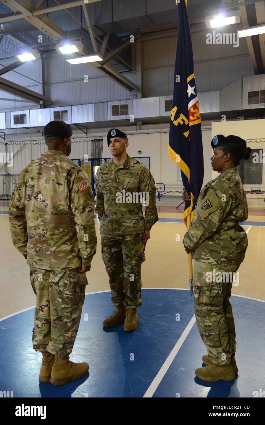 U.S. Army Lt. Col. Franck E. Jefferson (reviewing Officer) and Command
