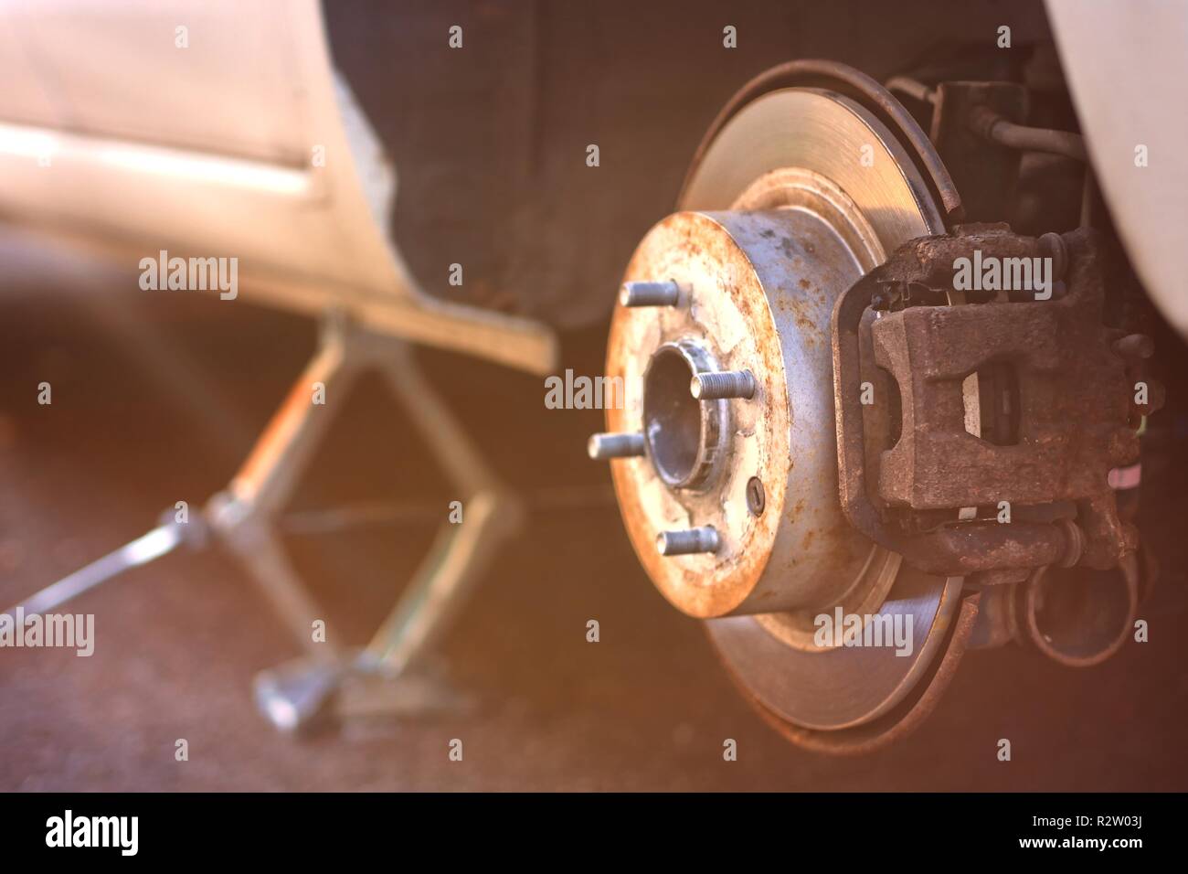 Car breakdown on the road Stock Photo Alamy