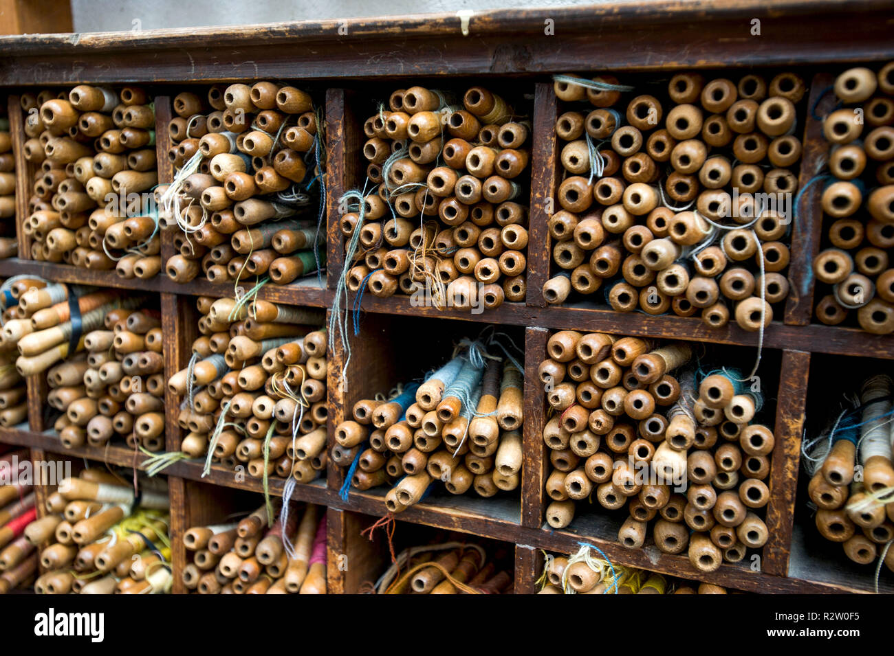 Aubusson (central France). Interior of the Royal SaintJean d’Aubusson Factory, dating back to