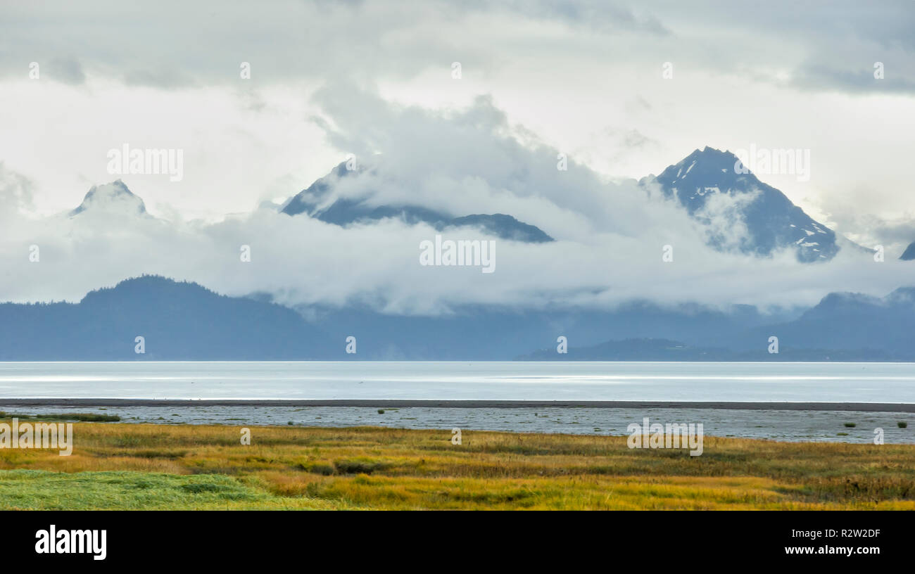 A View Of The Kachemak Bay State Park From Homer Spit Alaska