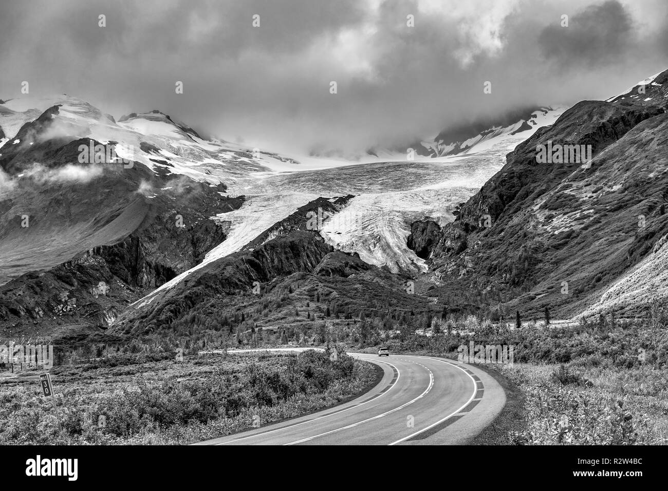 A view of the Worthington Glacier on Prince William Sound, near Valdez, Alaska Stock Photo