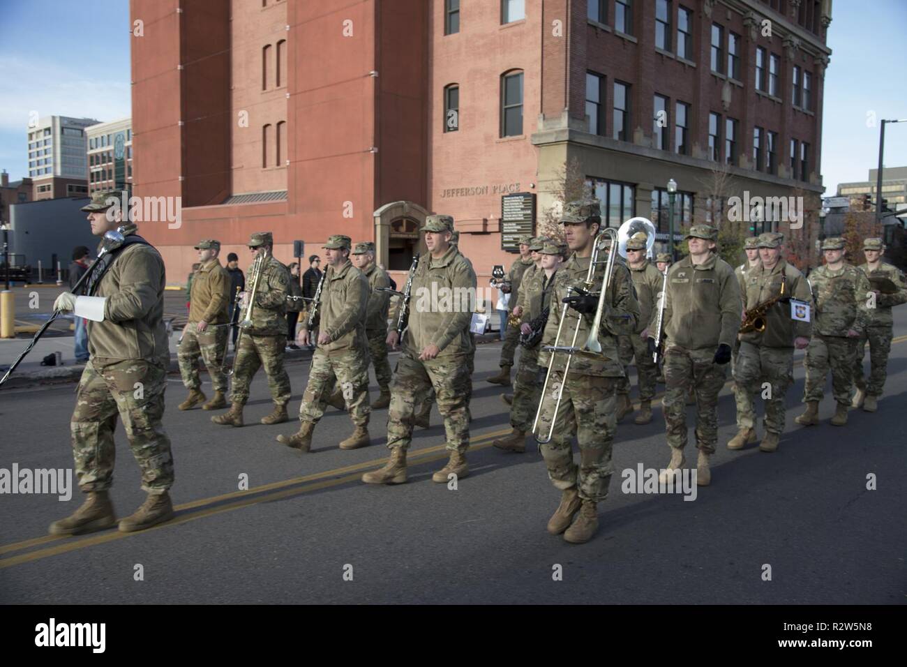 Veterans Day Parade in Boise, Idaho where personnel from the Idaho Army