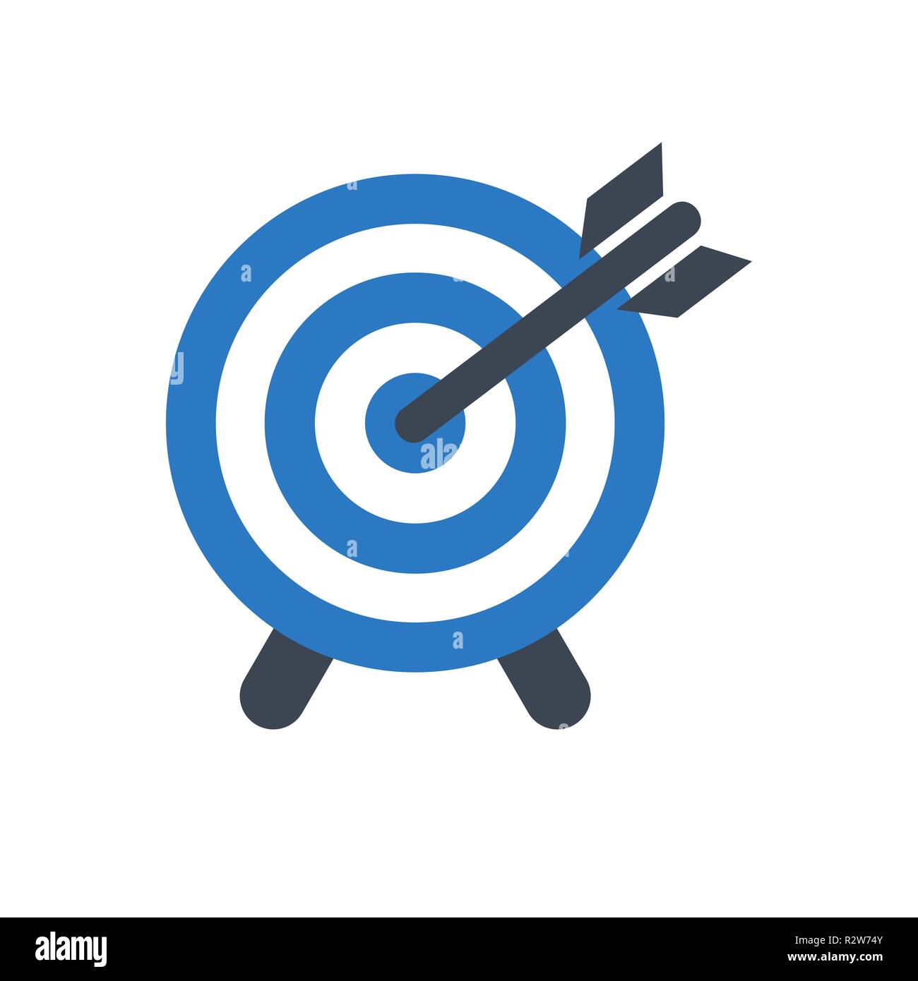 Target Glyph Vector Icon. Stock Vector