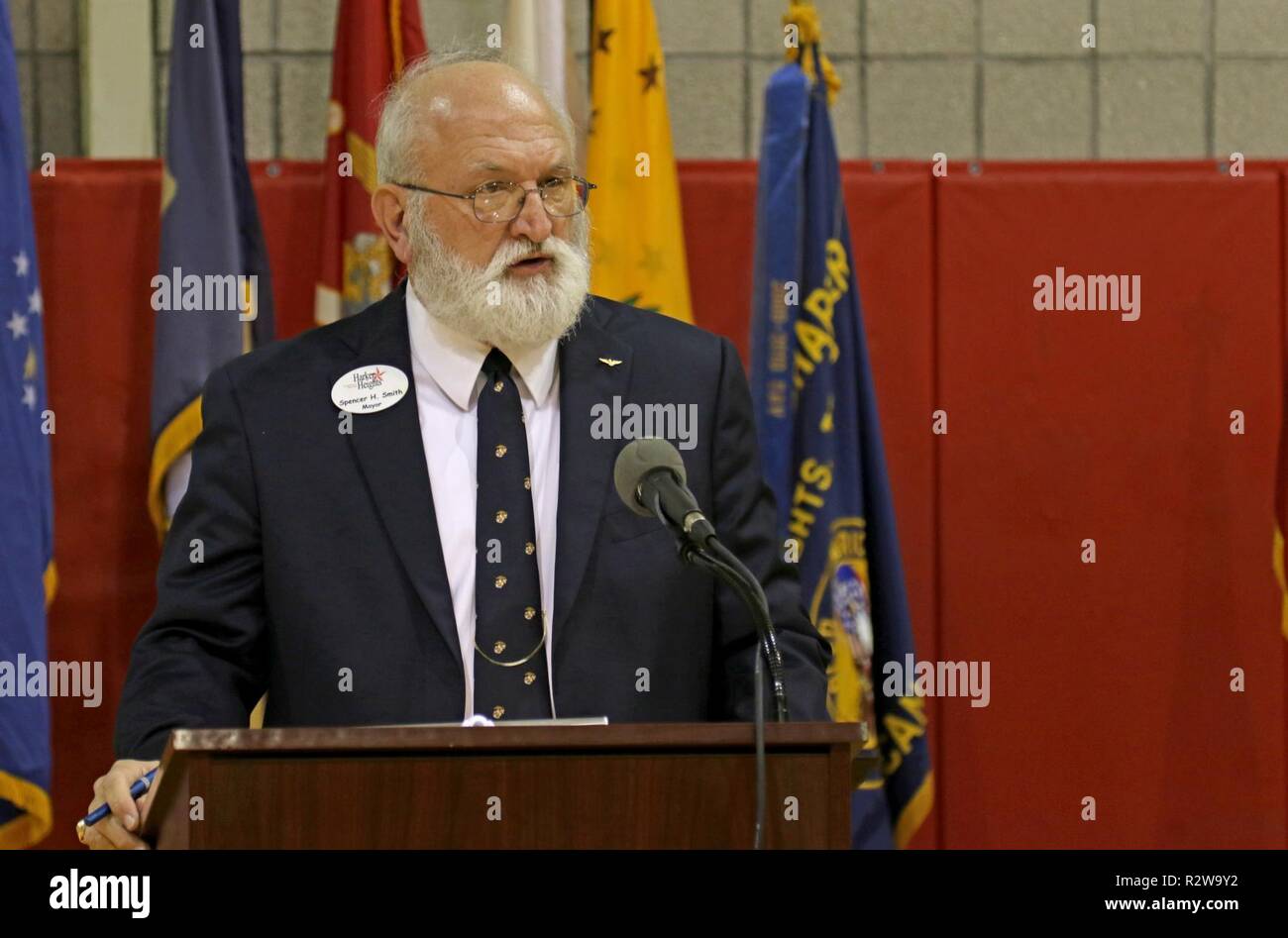 Spencer Smith, mayor of the City of Harker Heights, speaks at the
