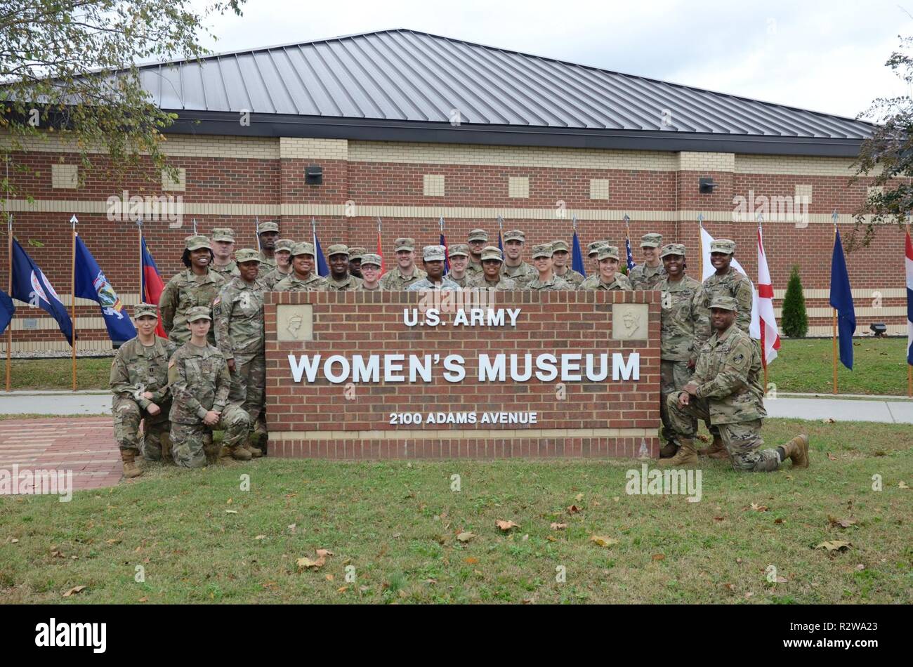 A group of Maryland Army National Guard soldiers attended the reopening of  the Army Women's Museum, Fort Lee, Virginia, Nov. 2, 2018. The museum has  approximately 50,000 visitors each year and the