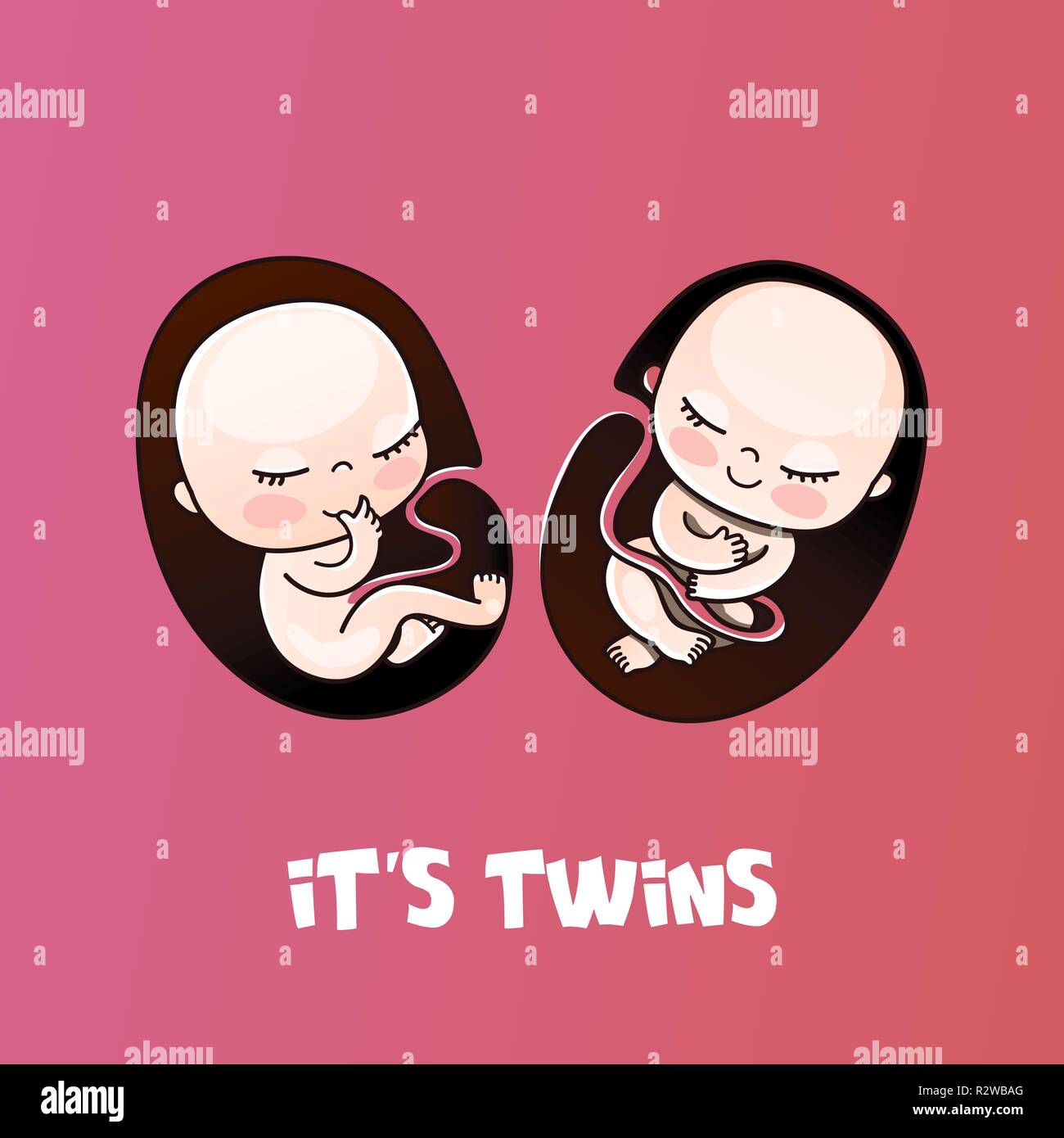 Progress Bar With Inscription Twins Loading And Newborn Girls