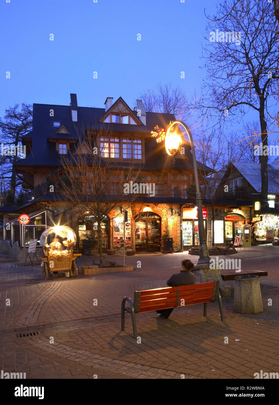 Krupowki street in Zakopane. Poland Stock Photo