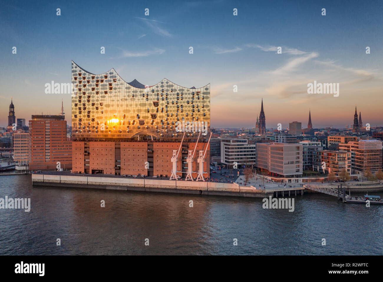The Elbe Philharmonic is a concert hall in the Hafencity quarter and a new landmark in Hamburg Stock Photo