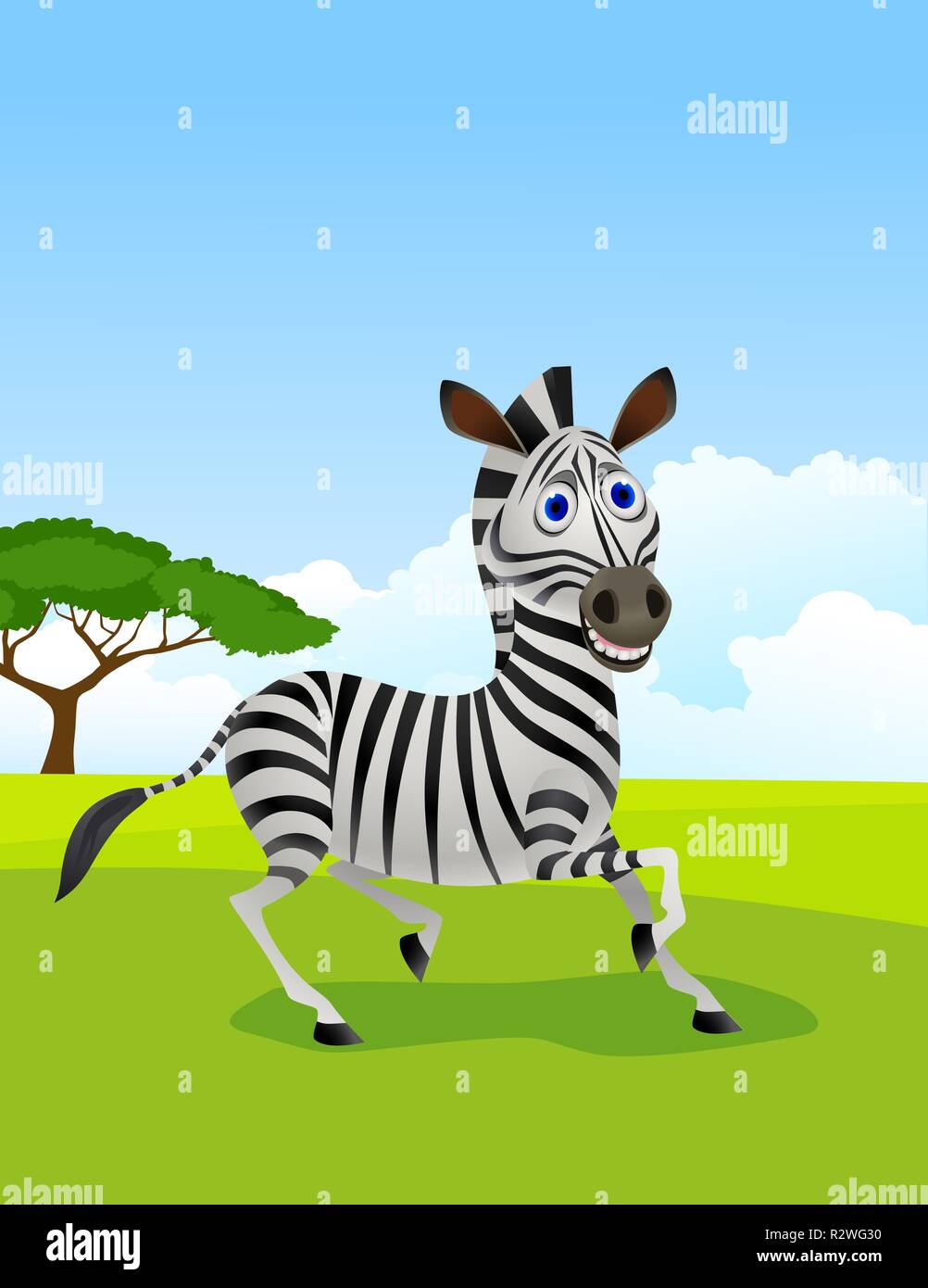 Smiling zebra head cartoon hi-res stock photography and images - Alamy