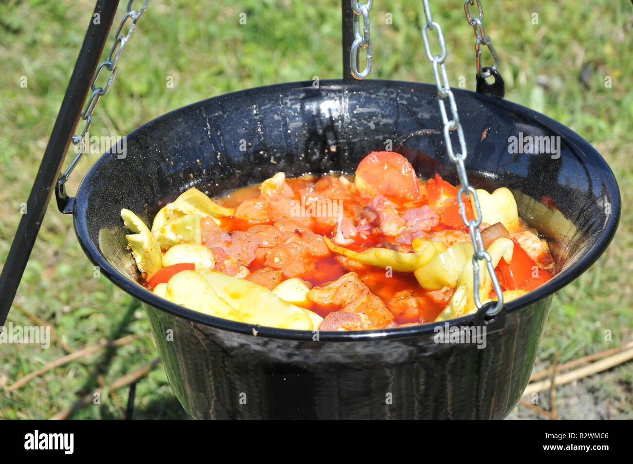 Cooking Meal Outdoor Stock Photo Alamy