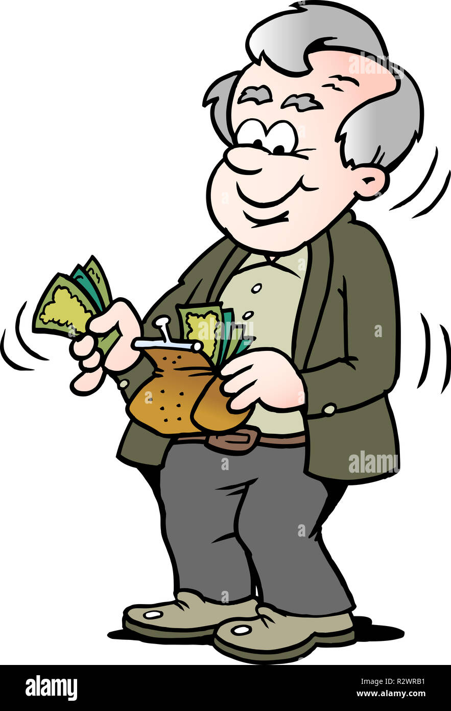 Cartoon Vector illustration of a happy old man taking money out of his wallet Stock Photo - Alamy Cartoon Vector illustration of a happy old man taking money out of his wallet Stock Photo - Alamy