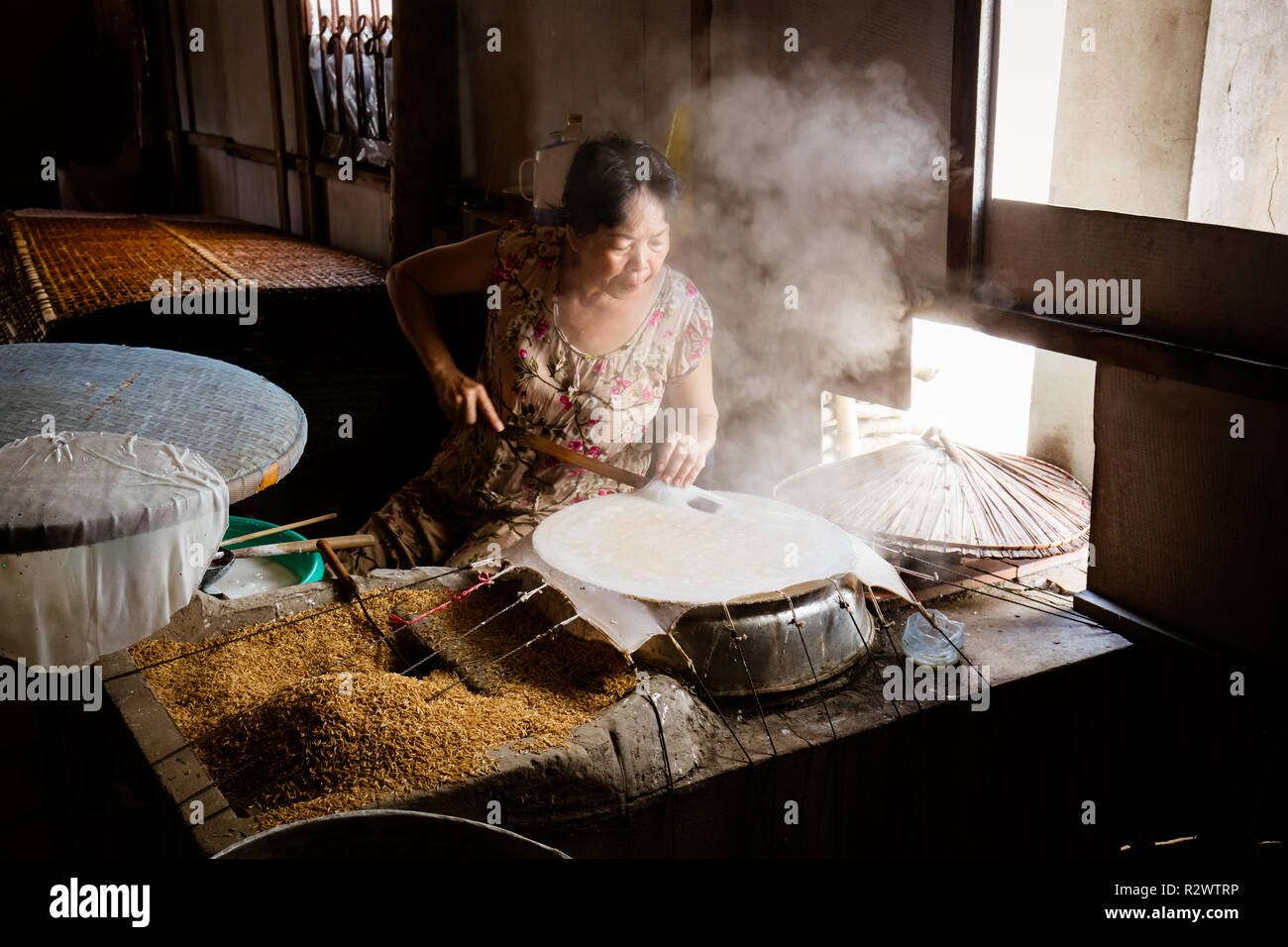 Rice Paper Roll Cooking Stock Photo - Alamy