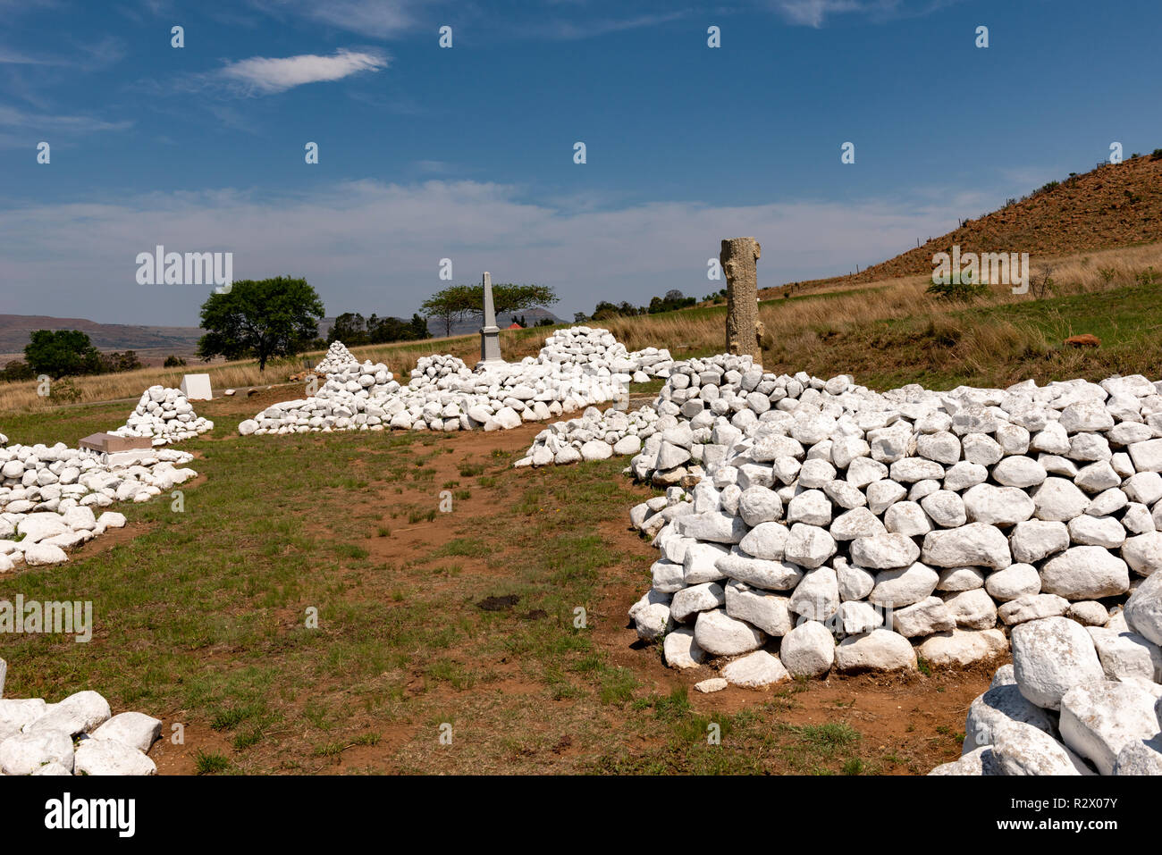 Anglo-Zulu Graves, KwaZulu-Natal province, South Africa Stock Photo