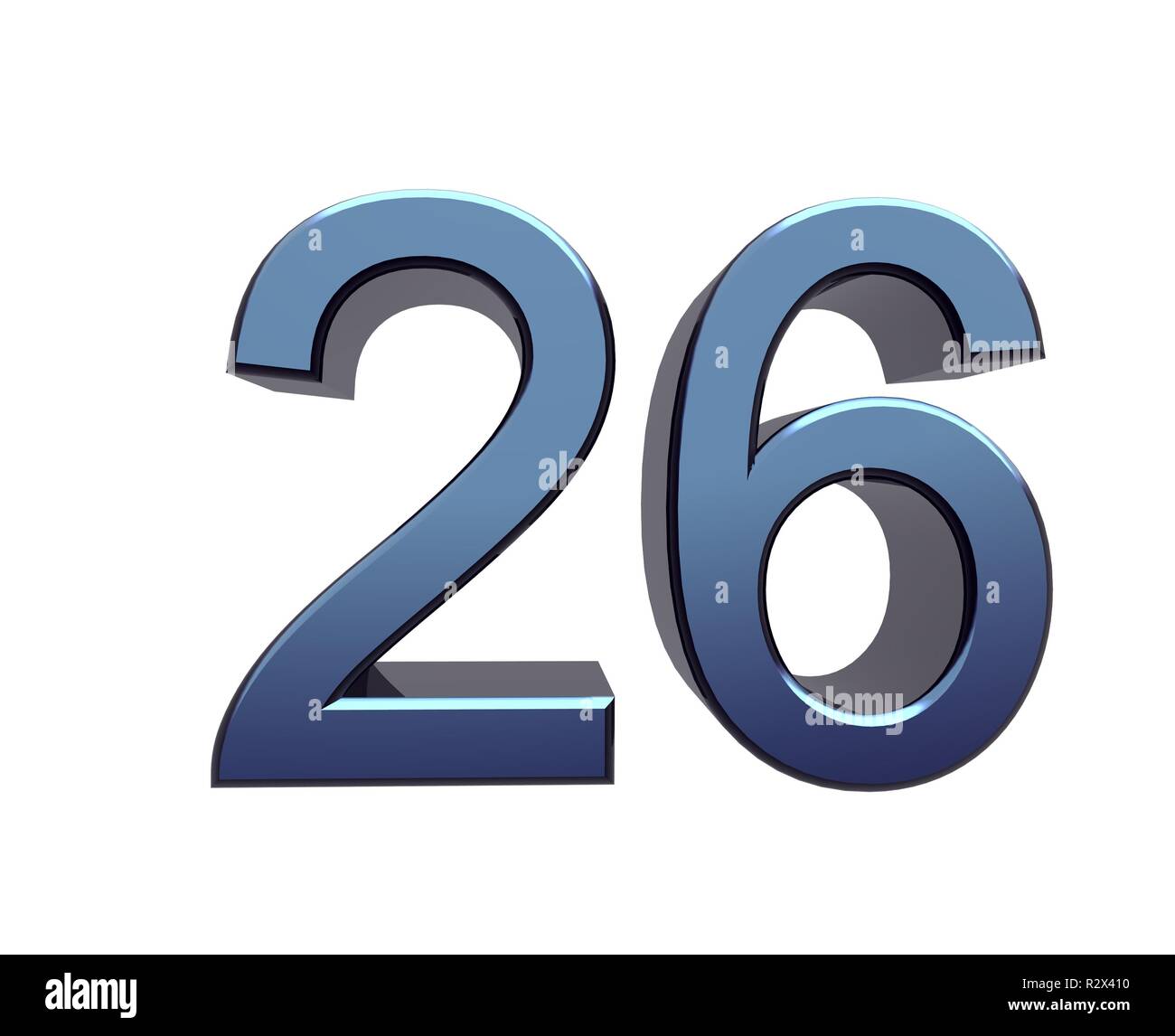 Number 26 Cut Out Stock Images Pictures Alamy