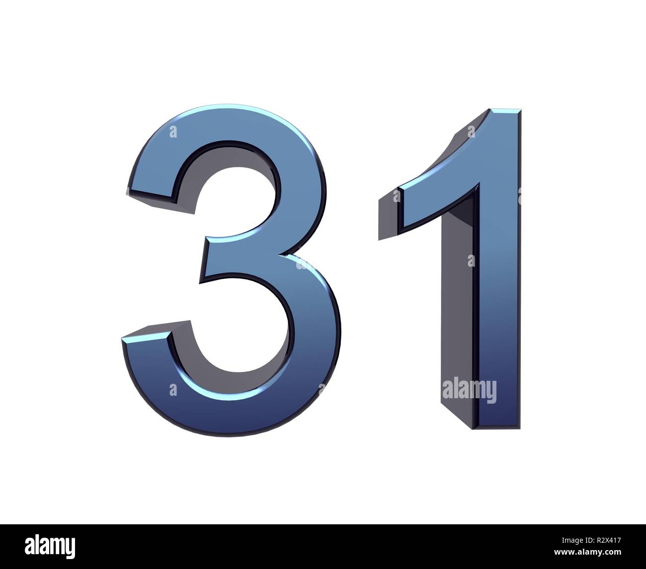 Number 31 Cut Out Stock Images Pictures Alamy