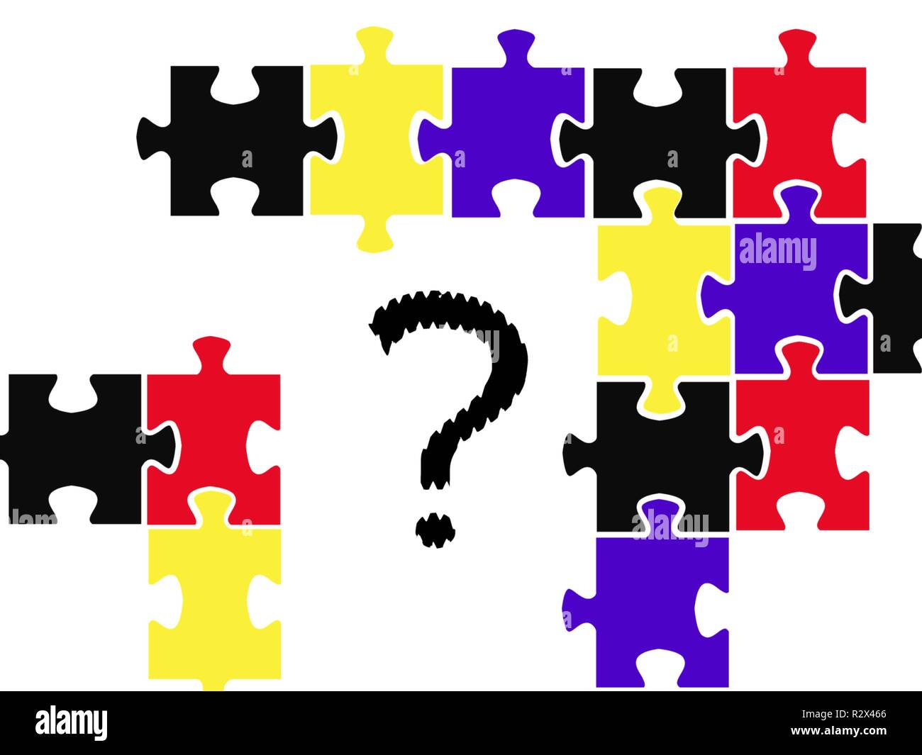 Question Mark Puzzel puzzle pieces with question mark Stock Photo - Alamy