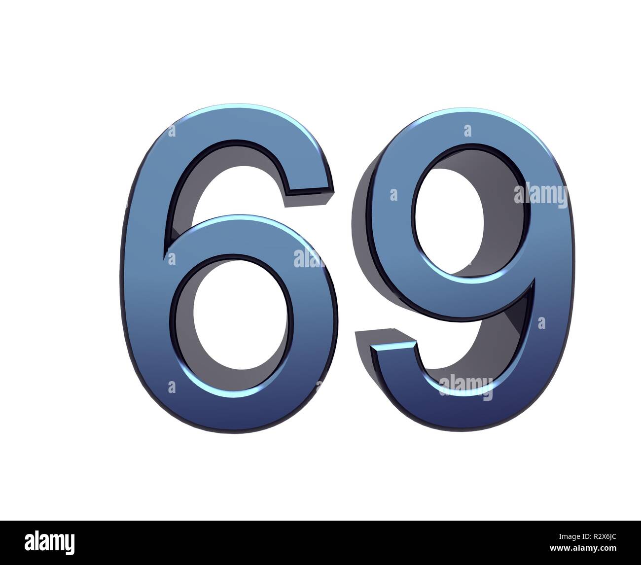 number 69 Stock Photo