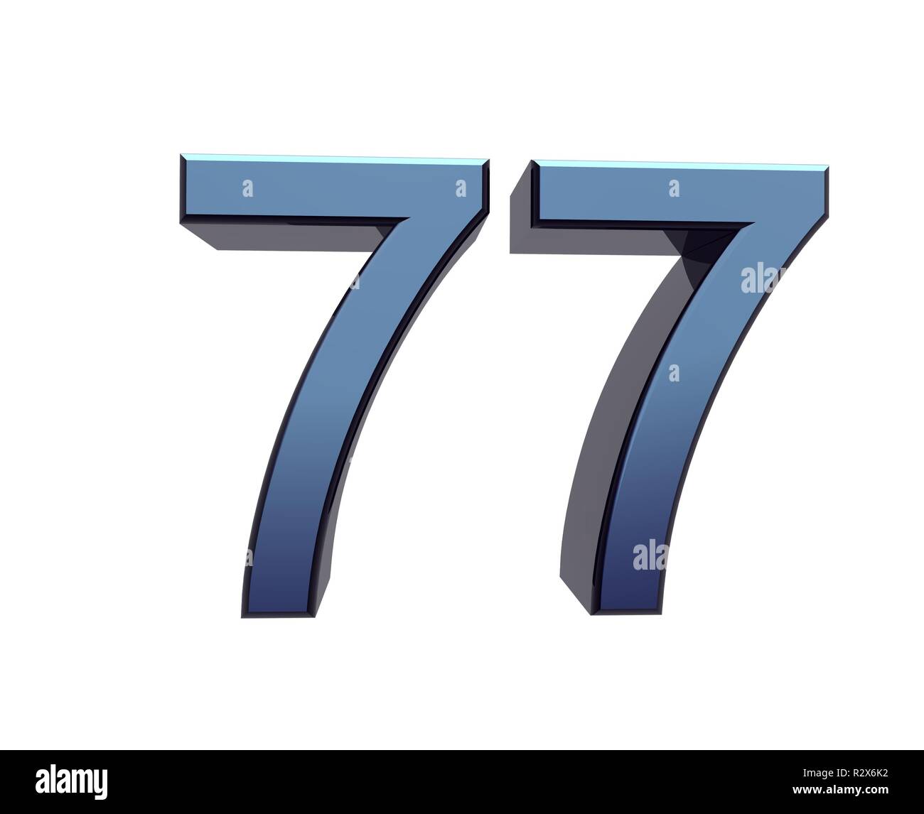 number 77 Stock Photo