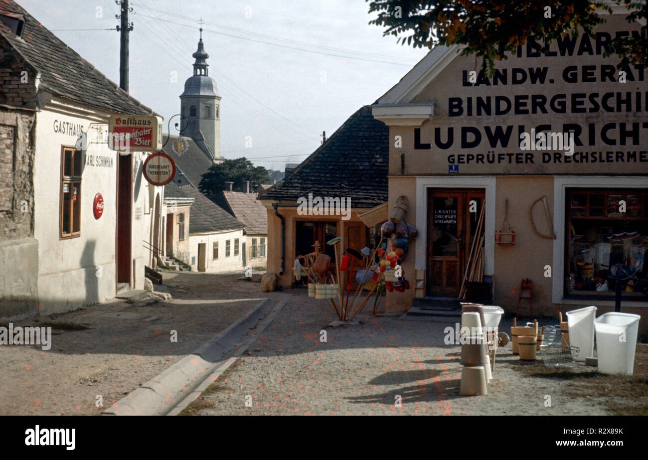 Zistersdorf, Moosgasse, historische Aufnahme, 1961 Stock Photo