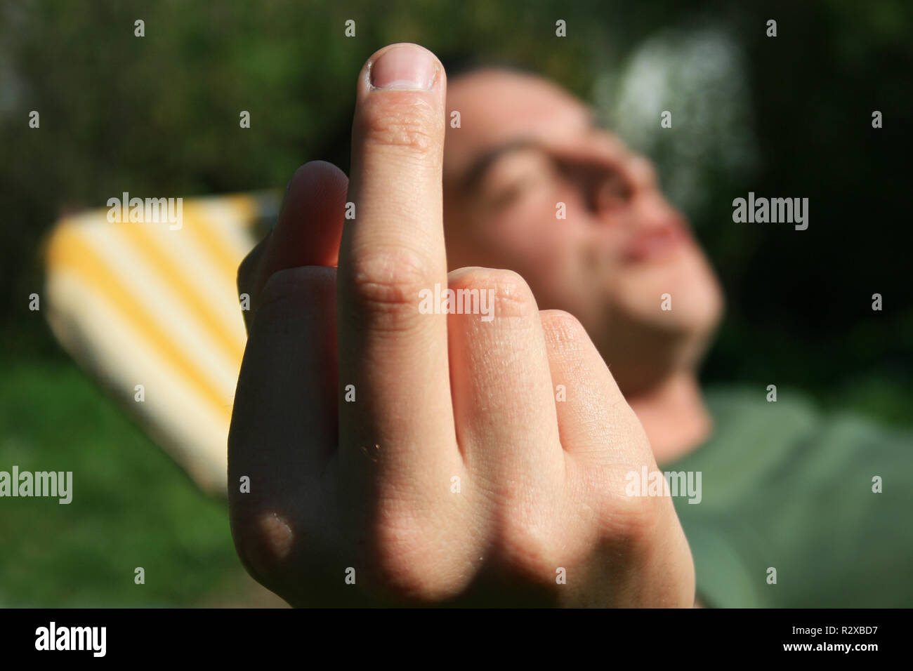 mitel finger Stock Photo